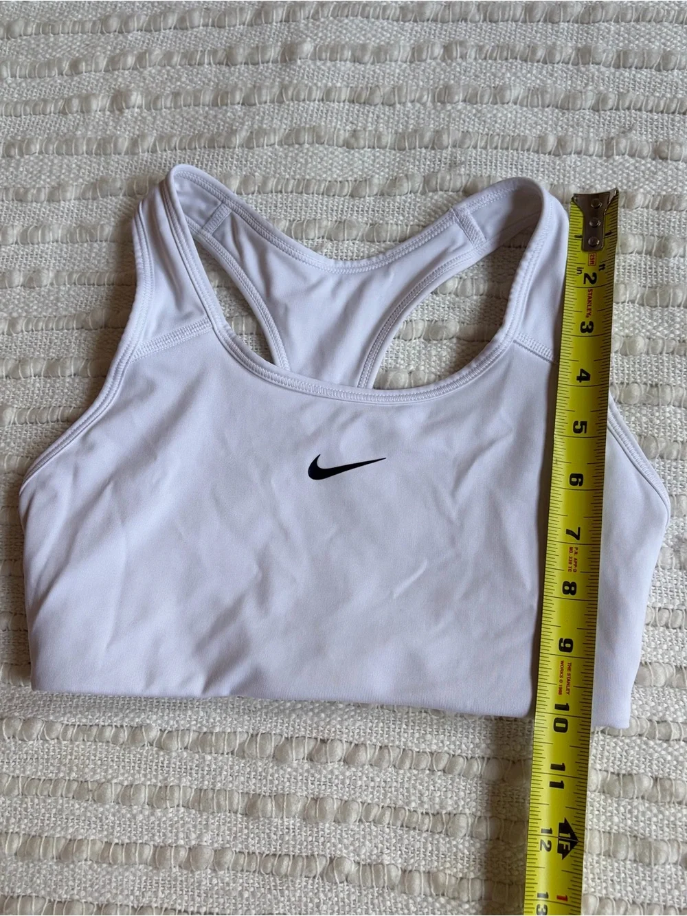 Nike White Racerback Youth Kids Girls Sports Bra Size Small